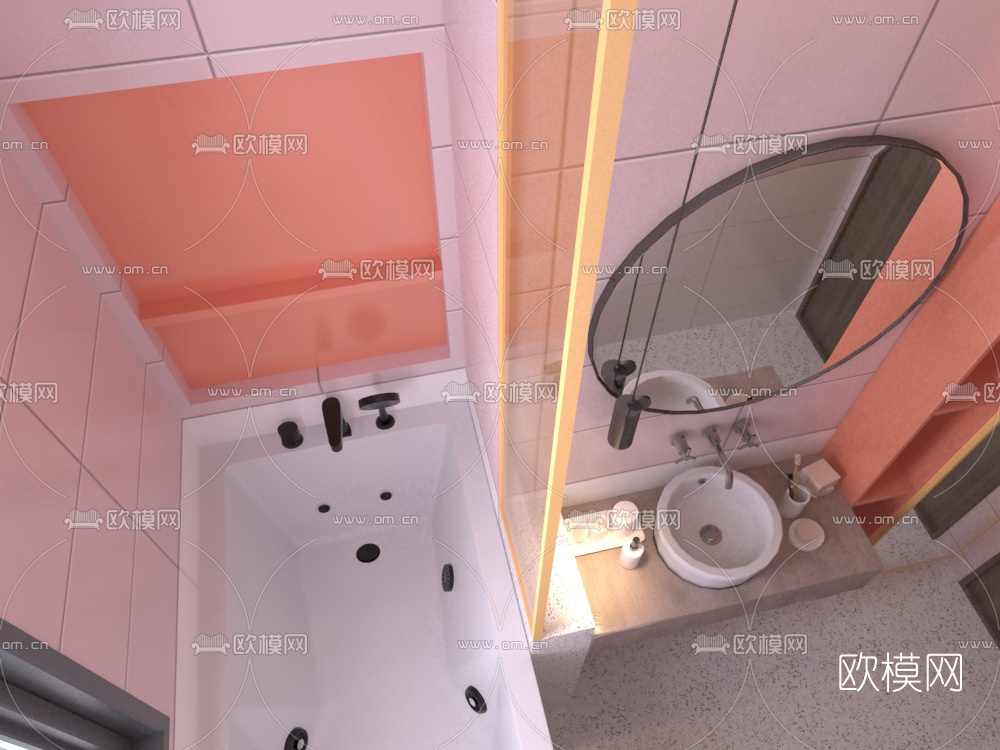 现代卫生间浴室免费3d模型