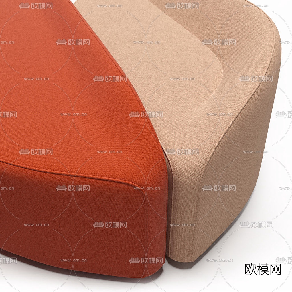 现代公共异形沙发3d模型