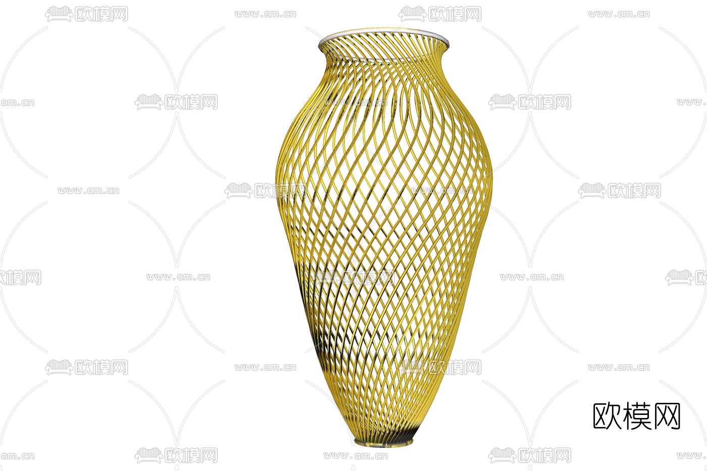 现代金属花瓶免费su模型下载