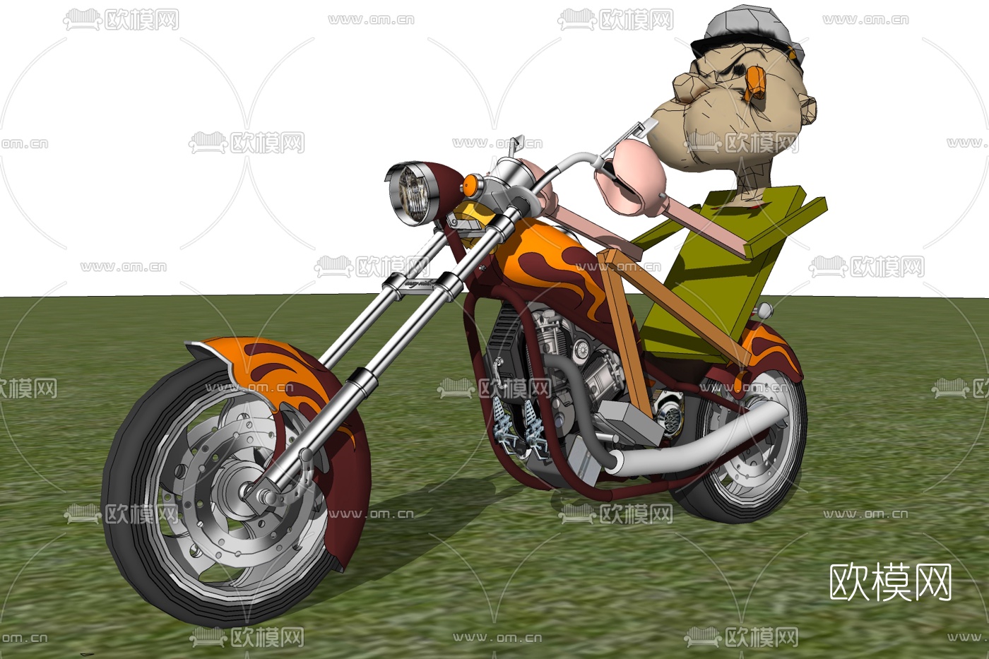 现代大力水手免费su模型下载