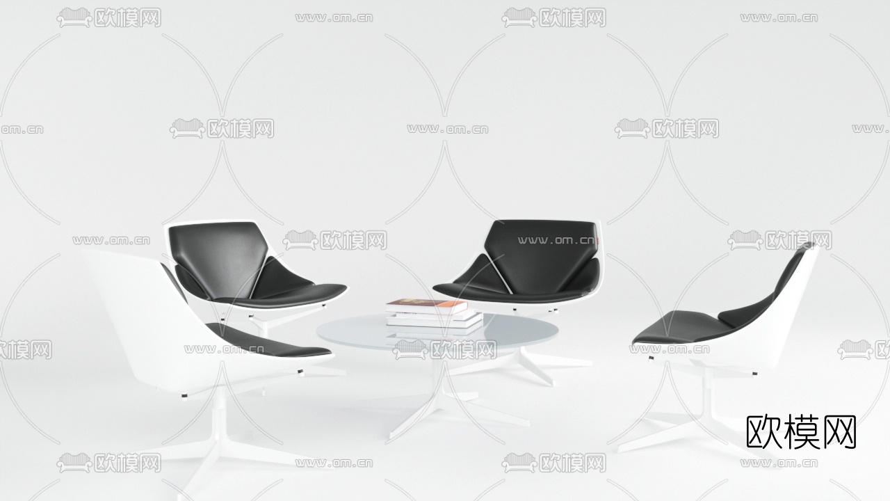 北欧休闲桌椅3d模型下载（渲染图3）