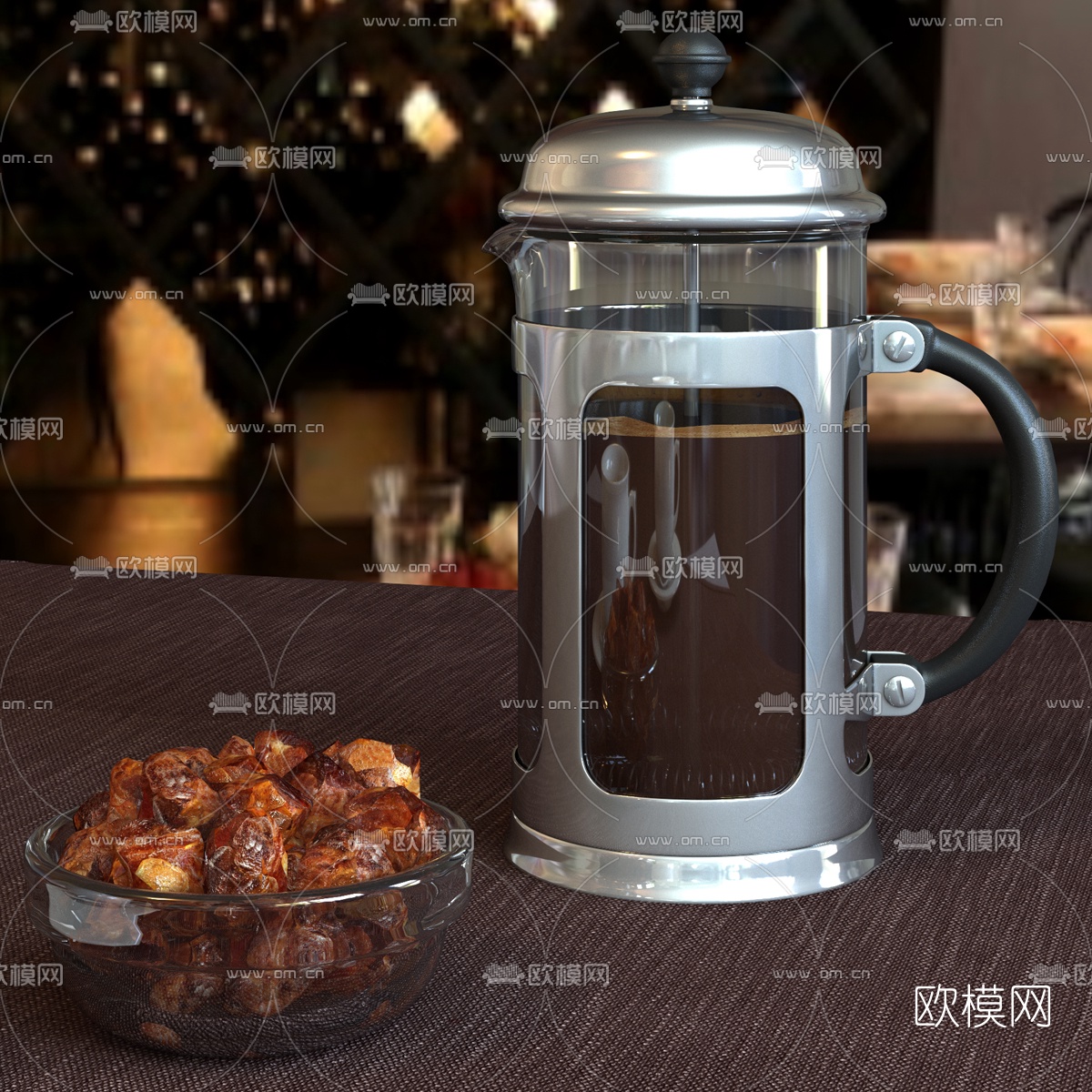 现代咖啡机3d模型下载（渲染图1）