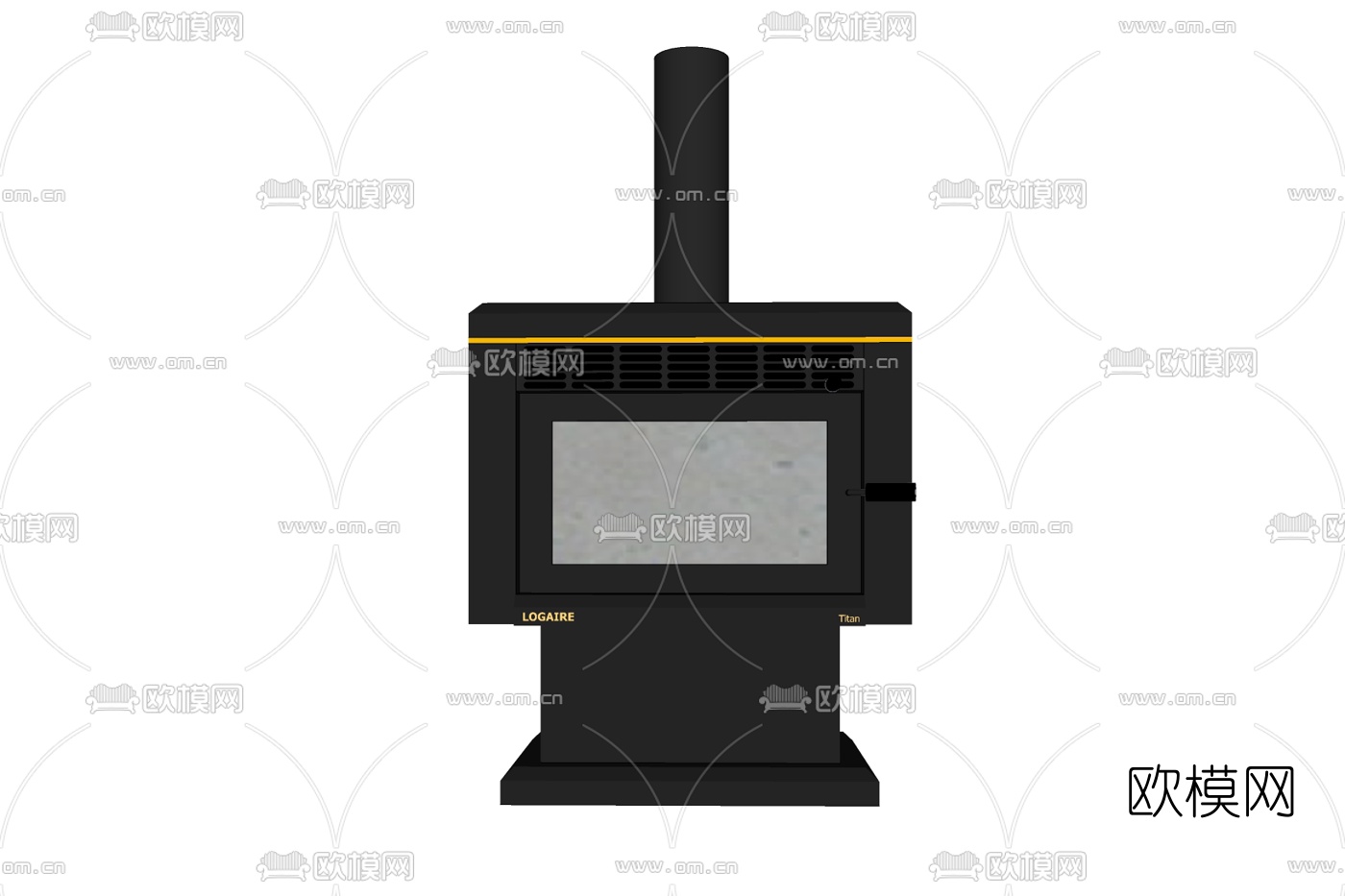 工业风壁炉免费su模型下载