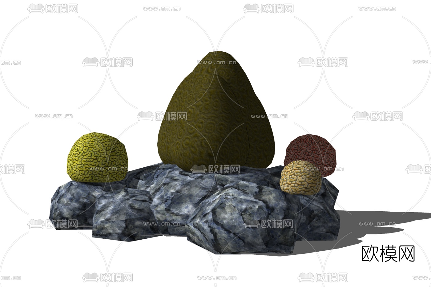 现代珊瑚免费su模型下载