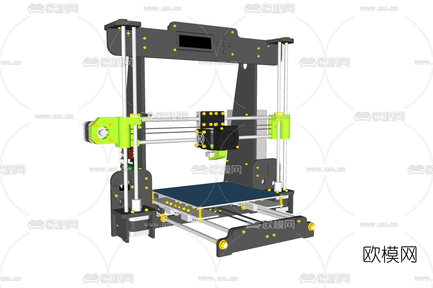工业风机床免费su模型下载