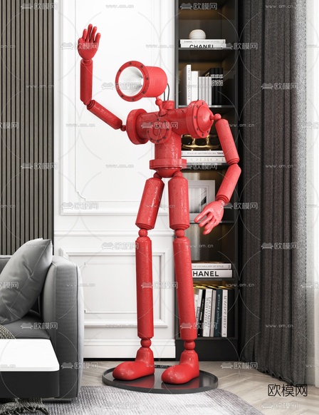 现代轻奢沙发组合3d模型下载(渲染图2)