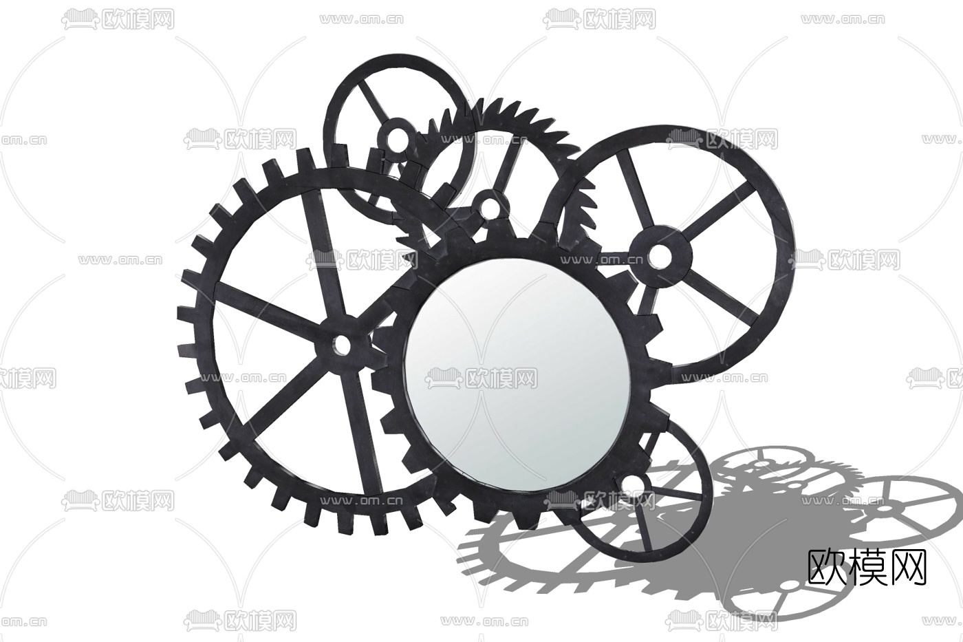工业风齿轮挂件免费su模型下载