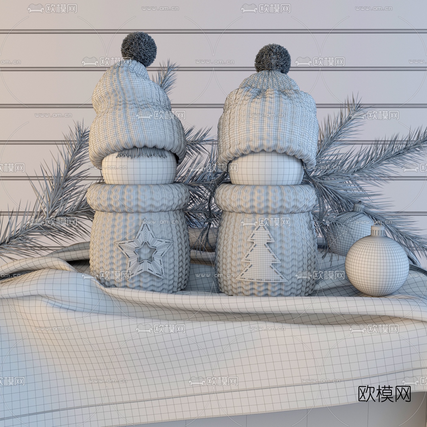 现代新年玩偶3d模型