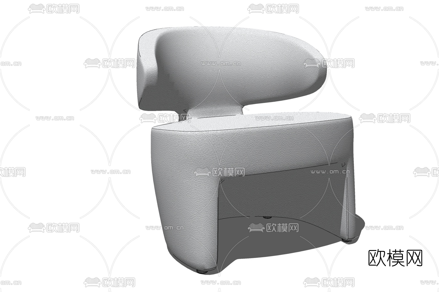现代布艺异形沙发免费su模型下载