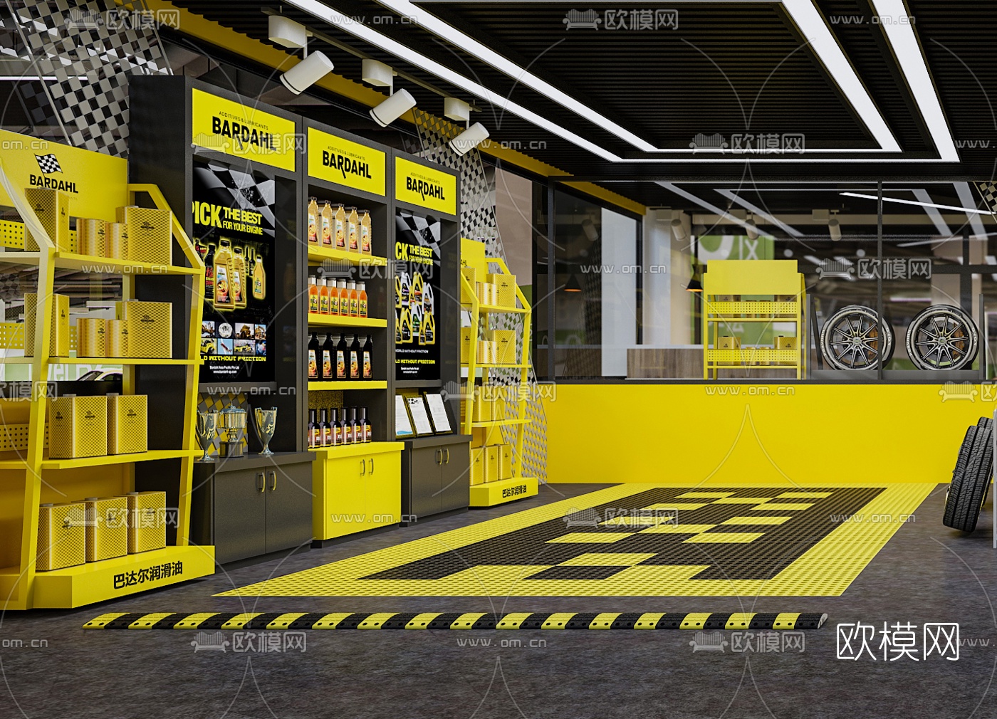 现代汽车美容店3d模型