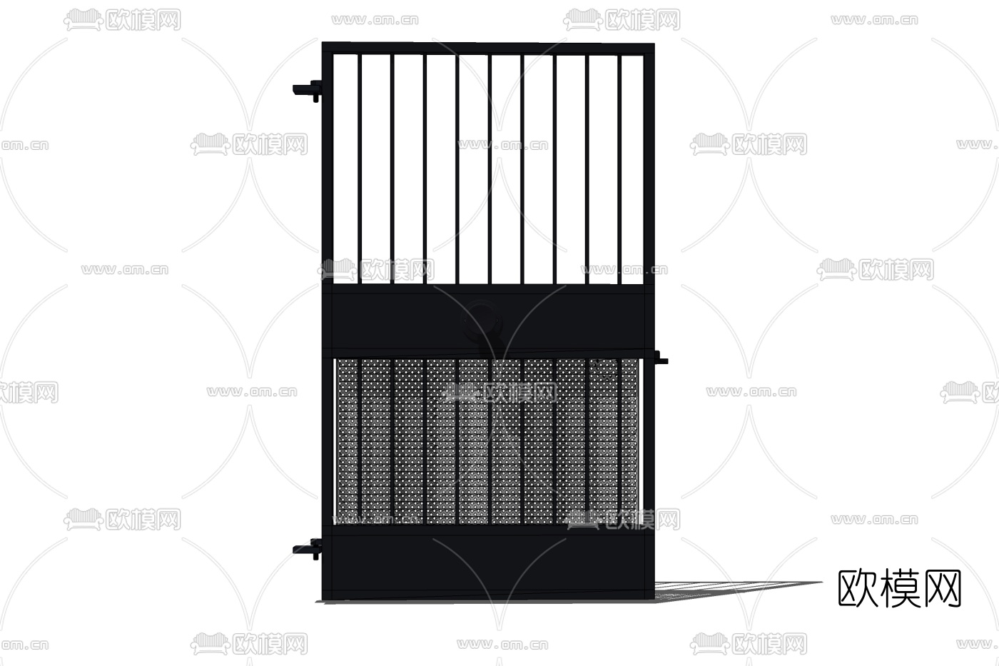 现代铁艺护墙板免费su模型下载