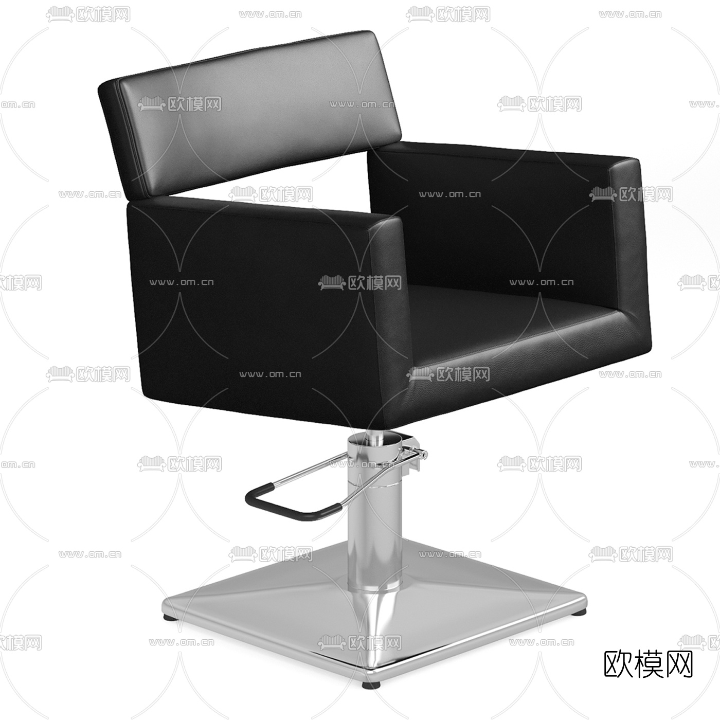 现代皮革理发椅3d模型下载