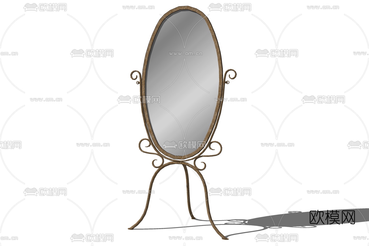 简欧镜子免费su模型下载