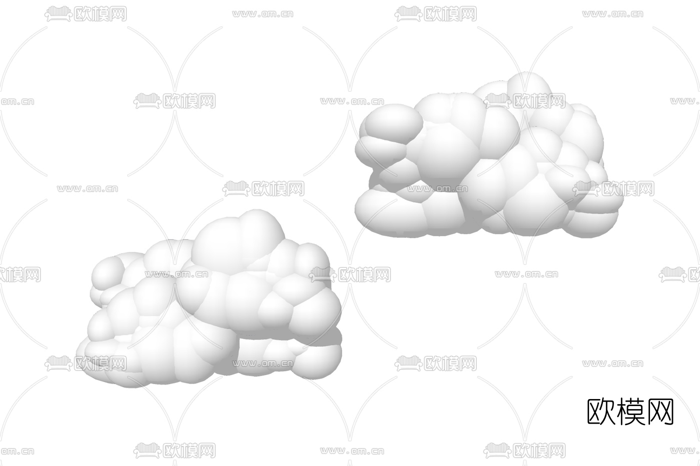 现代棉花吊灯免费su模型下载
