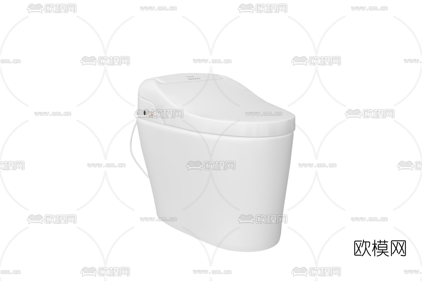 现代分体式智能马桶免费su模型下载