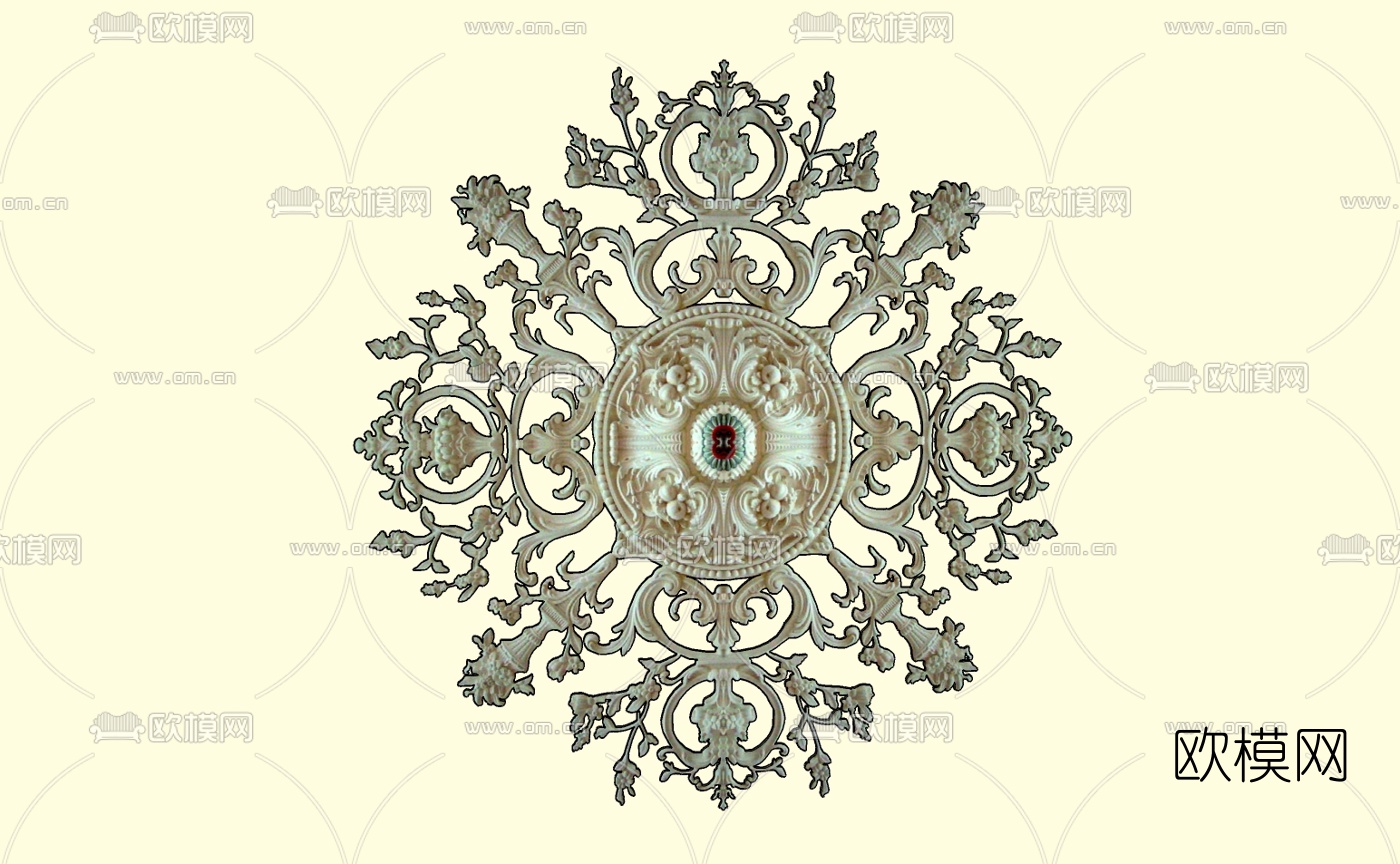 欧式金属挂件免费su模型下载