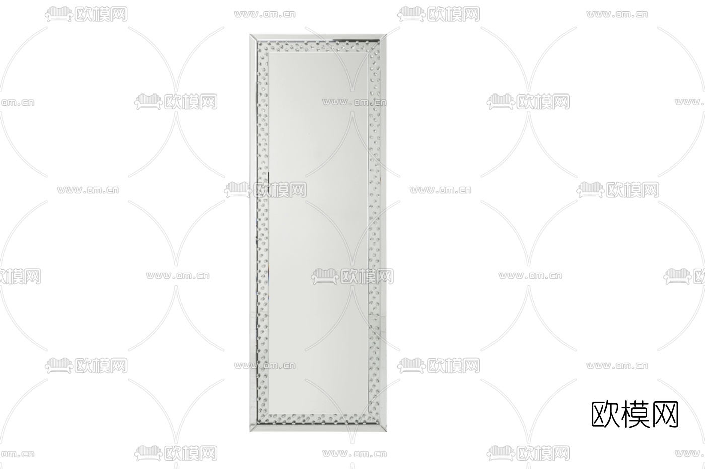 现代方形镜子免费su模型下载