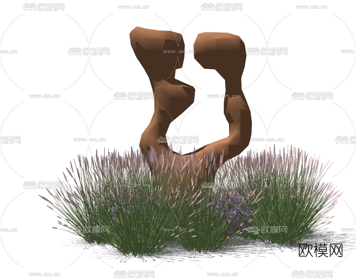 现代雕塑小品免费su模型下载