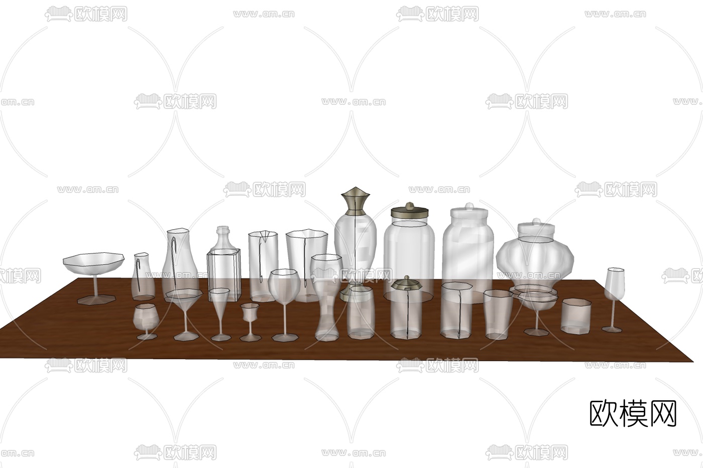 现代装饰品免费su模型下载