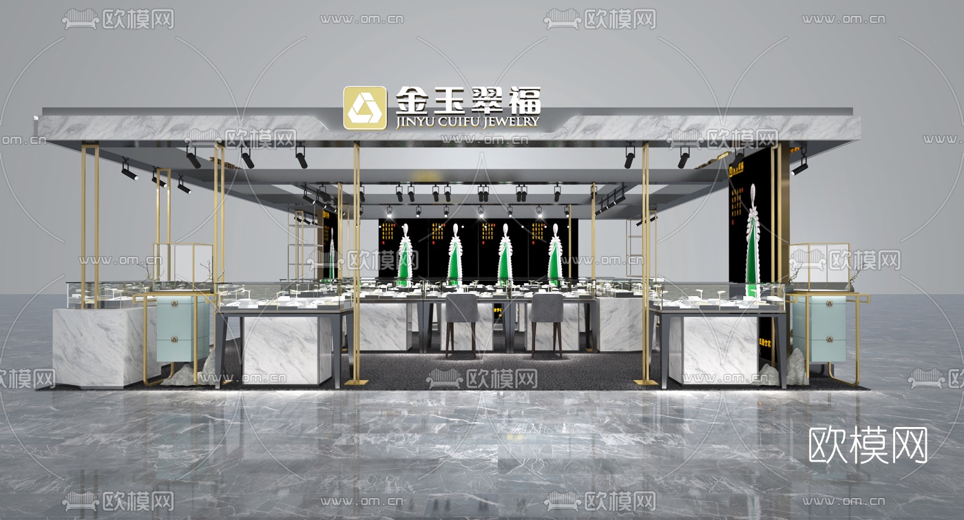 现代珠宝商店3d模型
