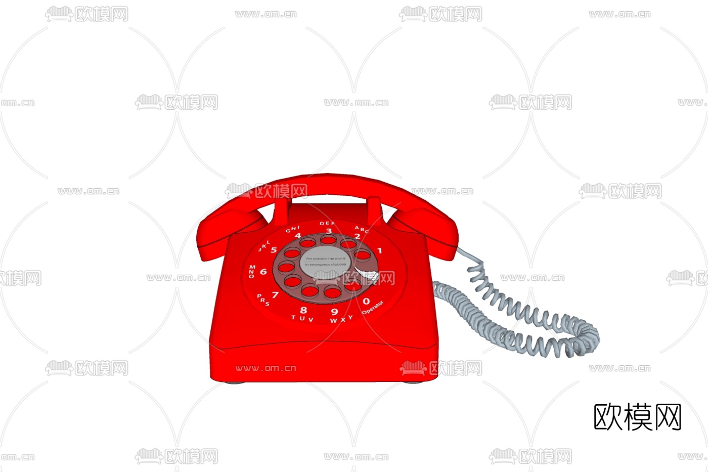欧式办公座机免费su模型下载