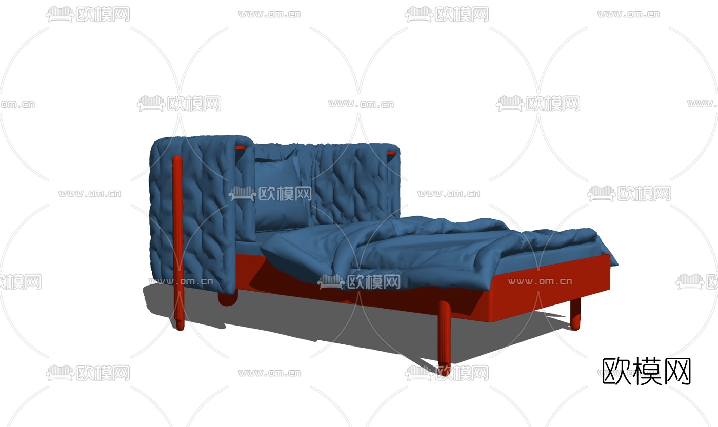 现代布艺休闲沙发su模型下载