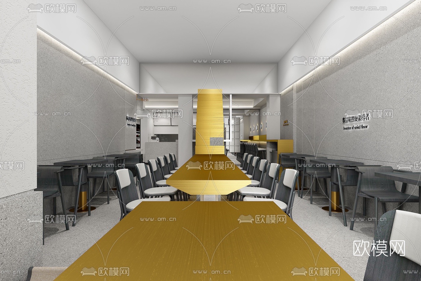现代麻辣烫餐厅3d模型