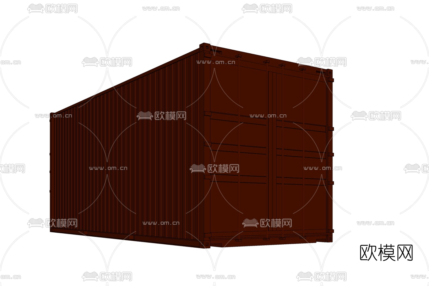 工业风集装箱免费su模型下载