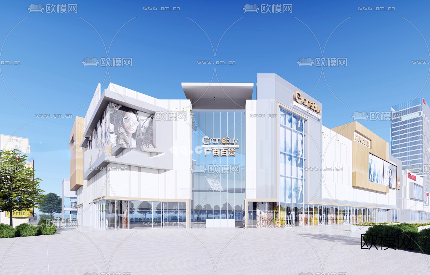 现代酒店su模型下载（渲染图1）