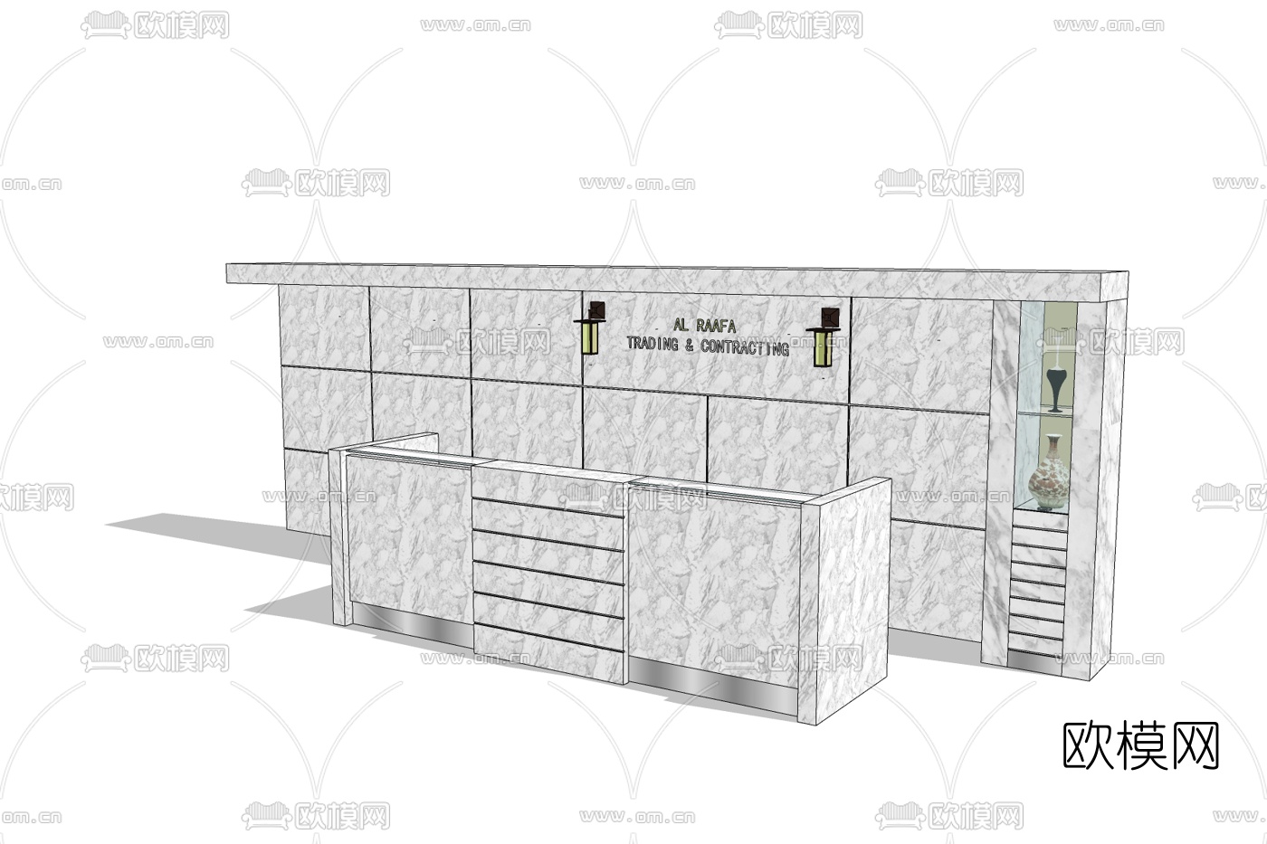 现代前台免费su模型下载