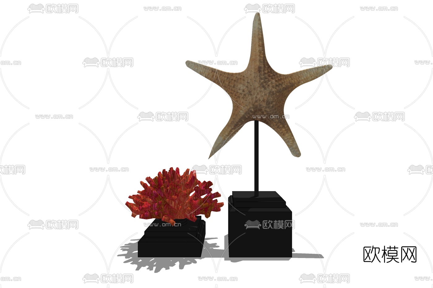 北欧装饰品免费su模型下载