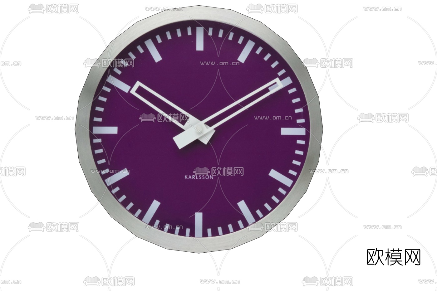 现代圆形钟表免费su模型下载