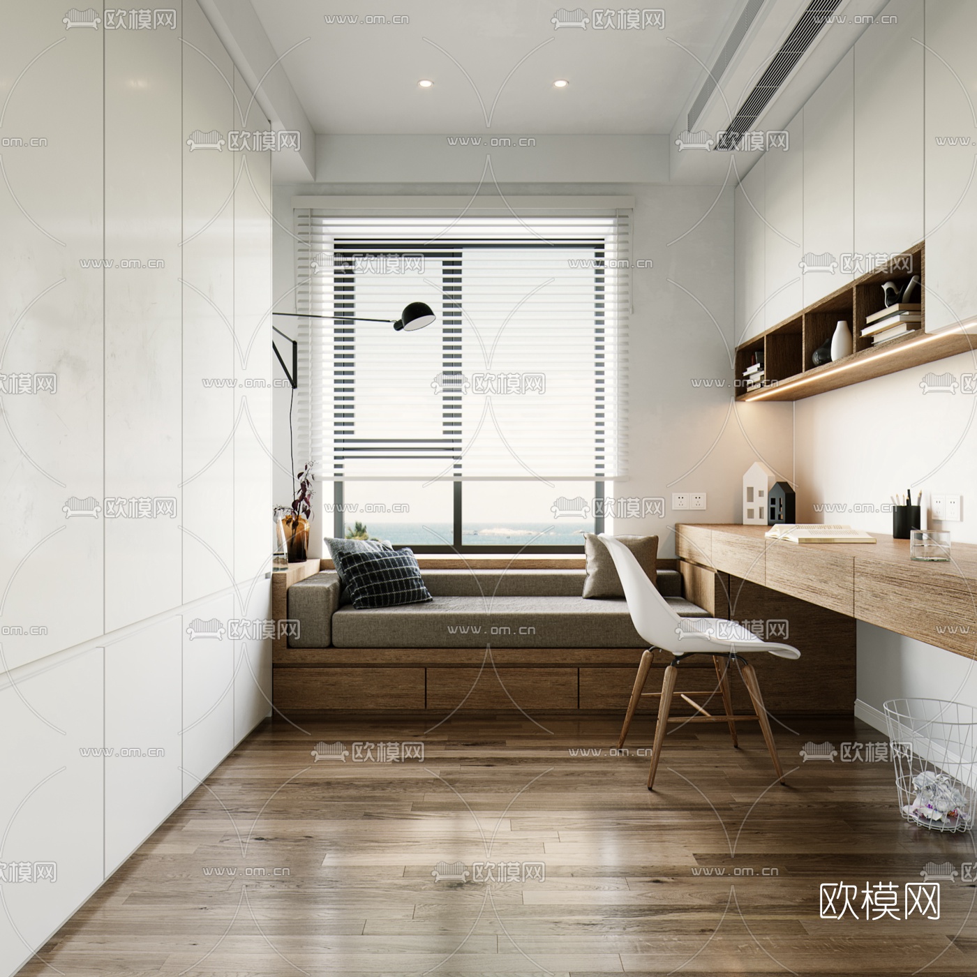 北欧书房3d模型