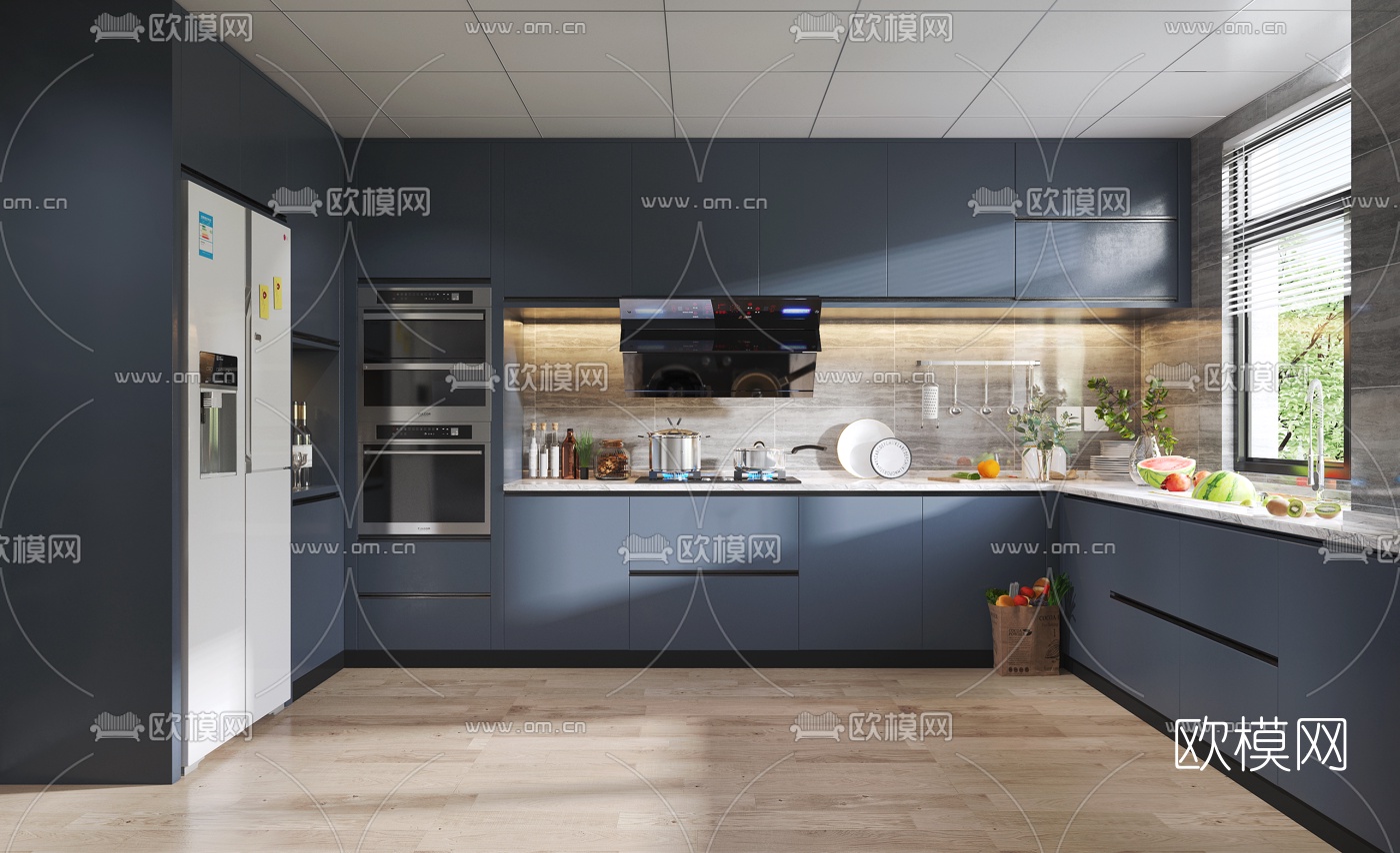 现代厨房3d模型