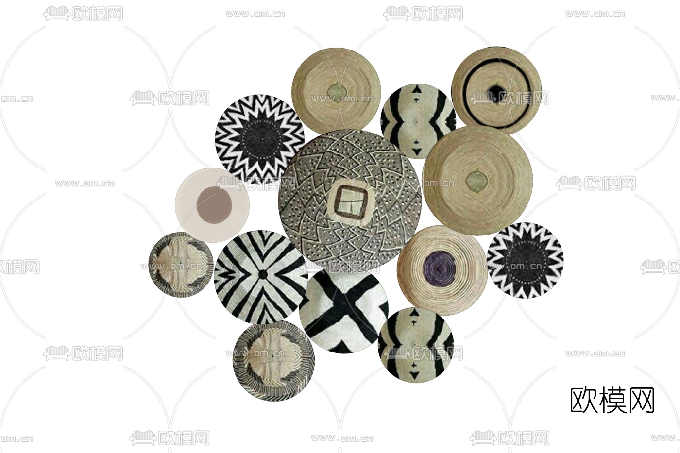 现代墙饰挂件免费su模型下载