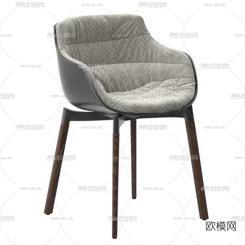 现代布艺休闲椅3d模型