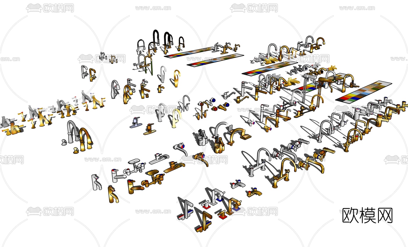 现代水龙头su模型下载