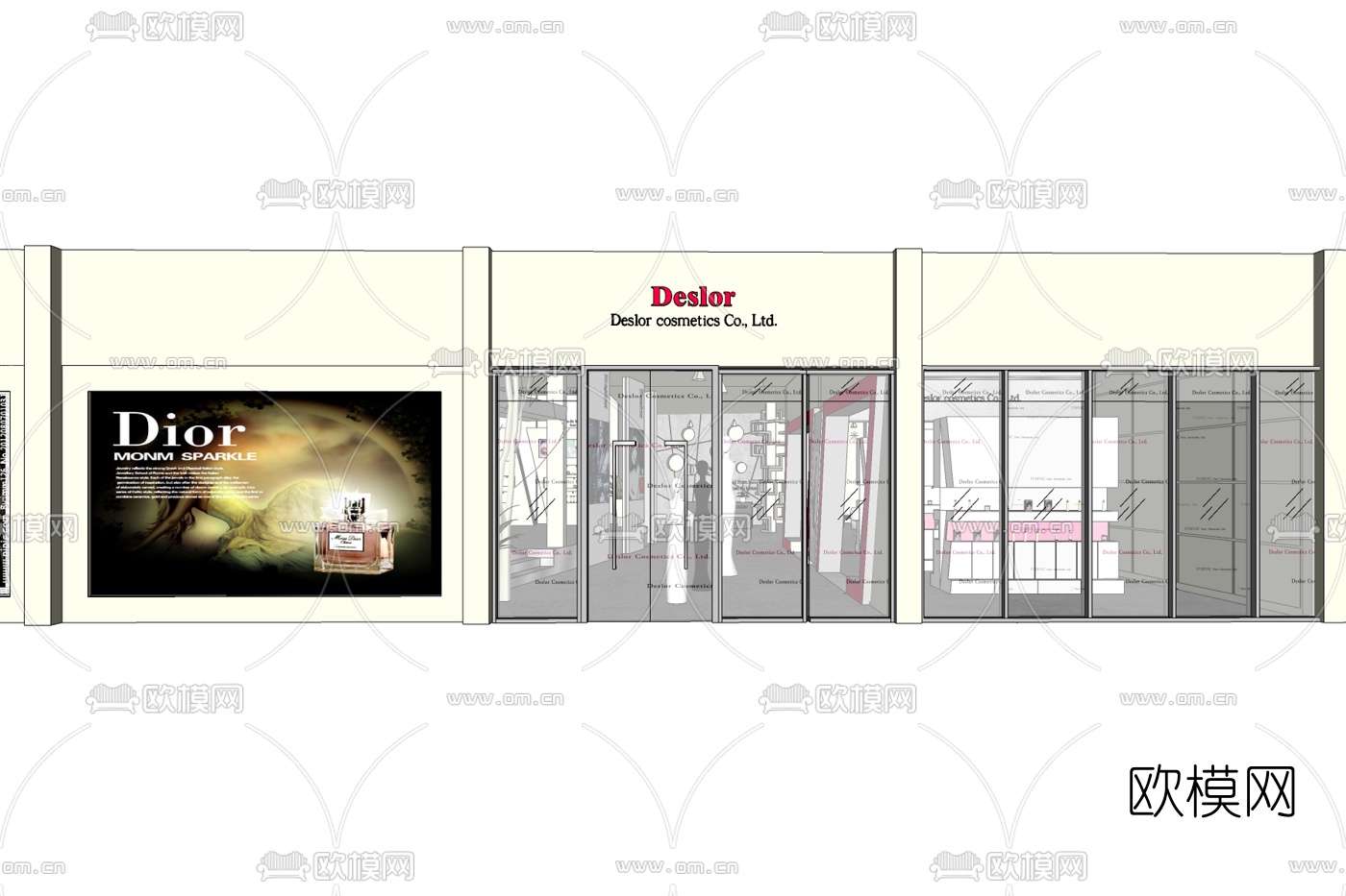 现代饰品专卖店免费su模型