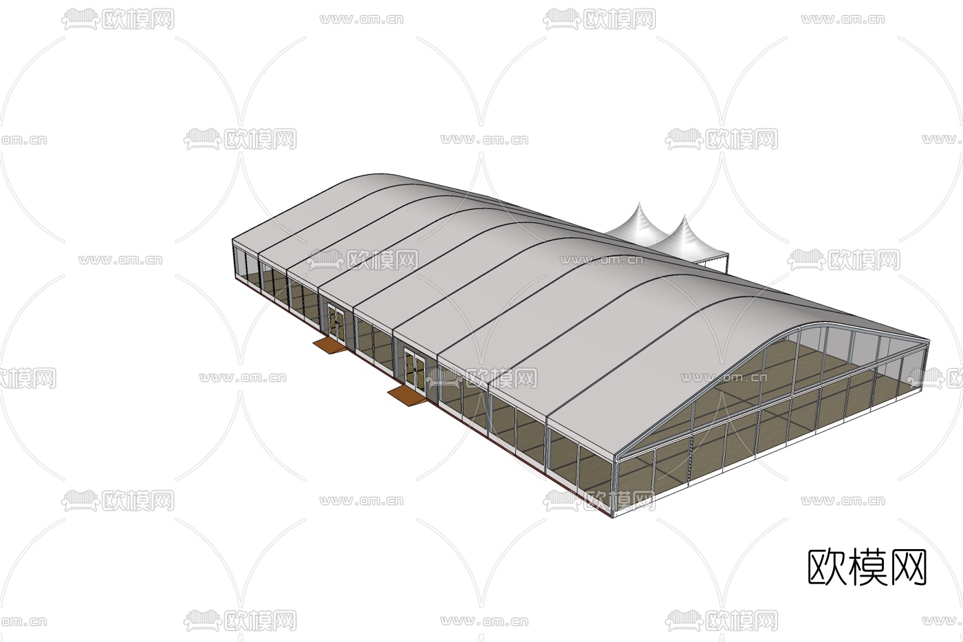 现代室内体育场免费su模型下载