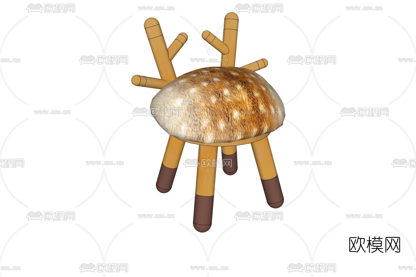 现代儿童凳子免费su模型下载