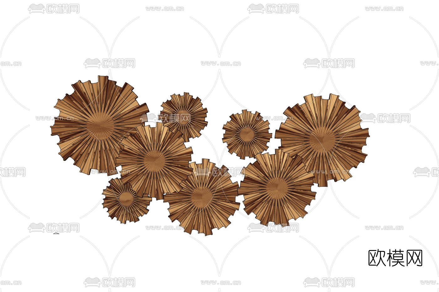 现代金属挂件免费su模型下载