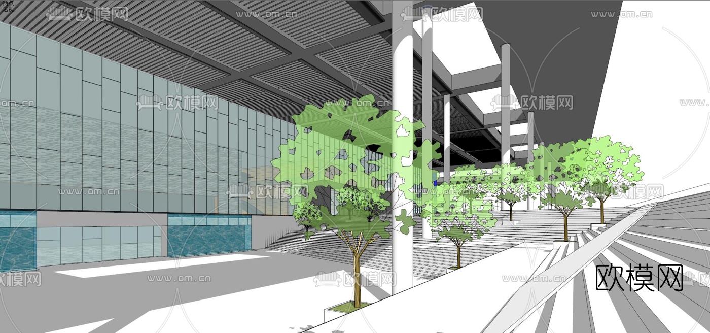 现代科技会馆su模型下载（渲染图10）