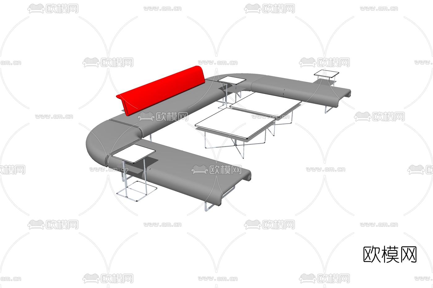 现代休闲沙发免费su模型下载