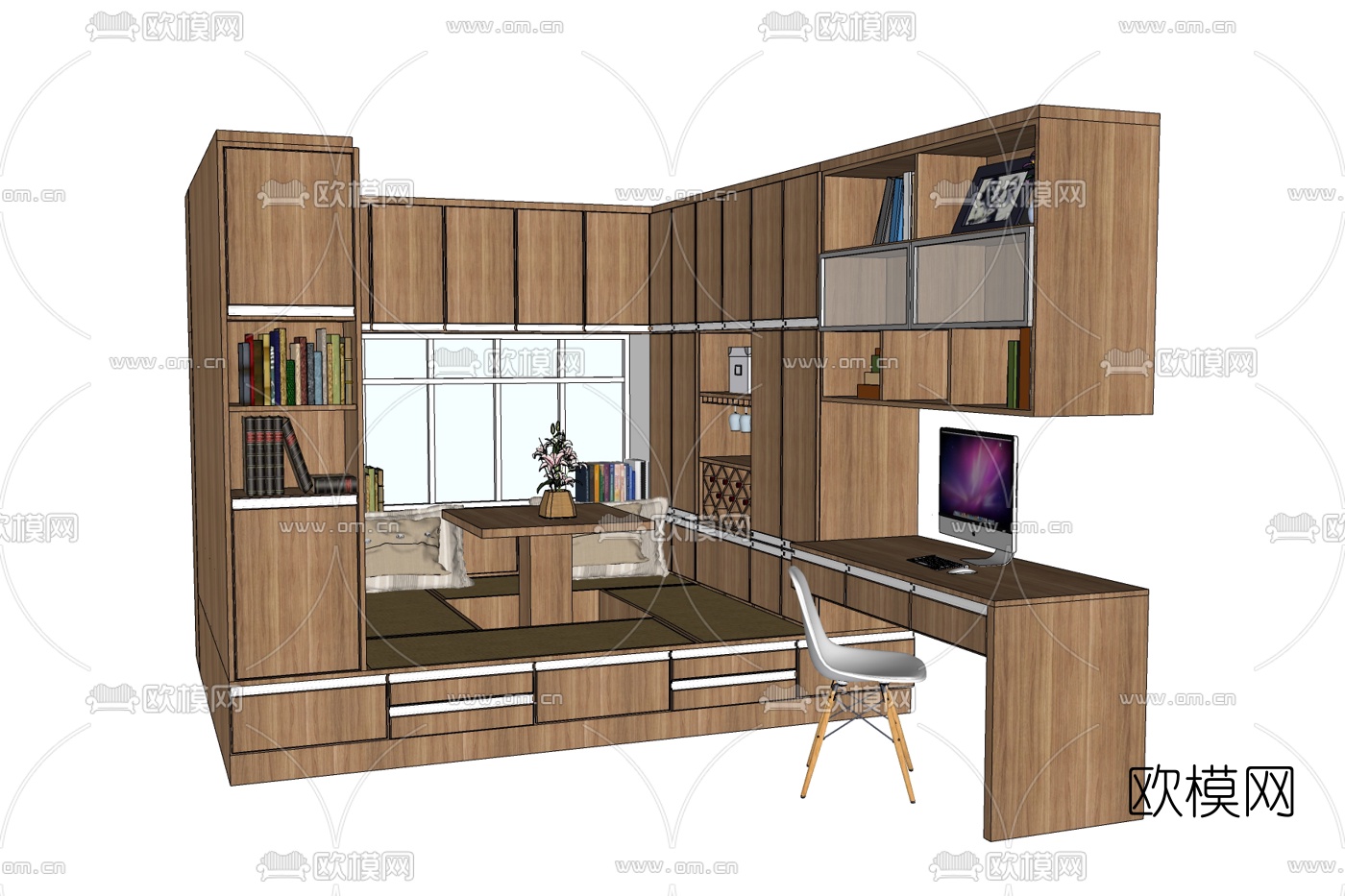 日式榻榻米免费su模型下载