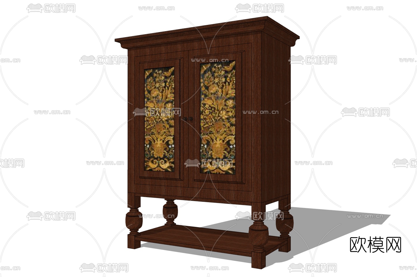 欧式装饰柜免费su模型下载