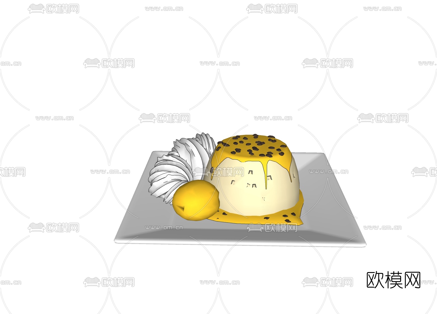 现代蛋糕免费su模型