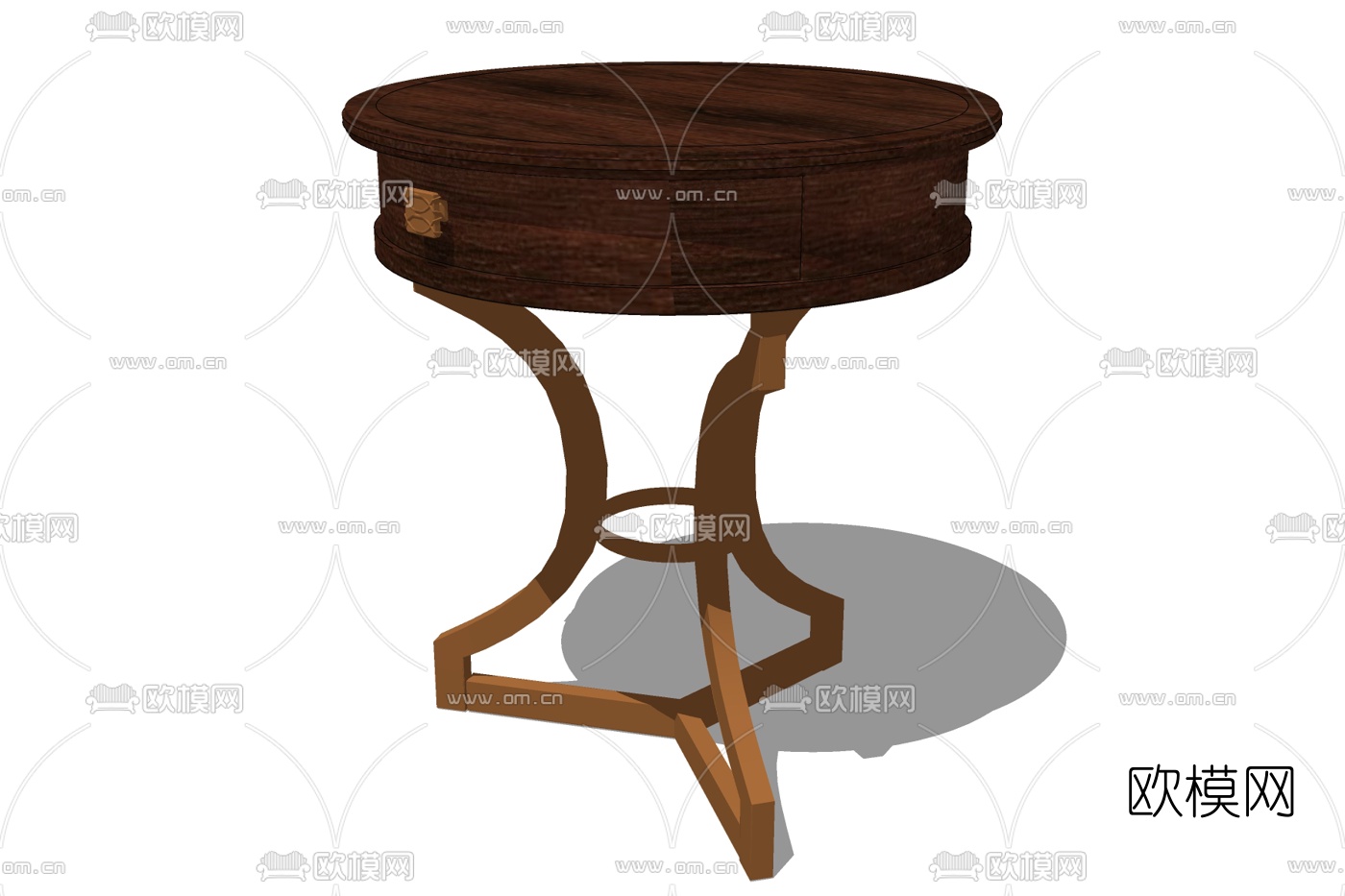 美式圆几免费su模型下载