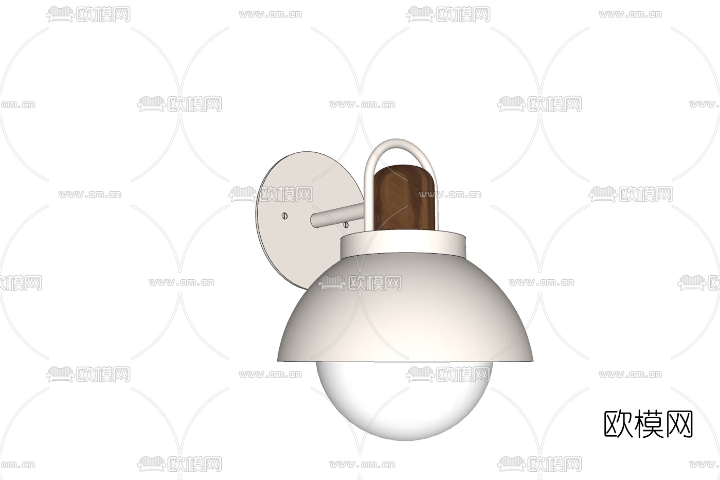 现代金属壁灯免费su模型下载