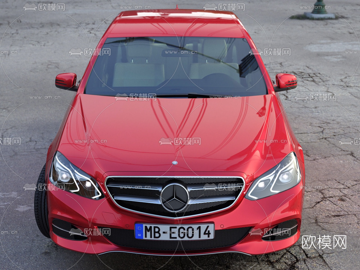 现代奔驰汽车3d模型下载（渲染图2）