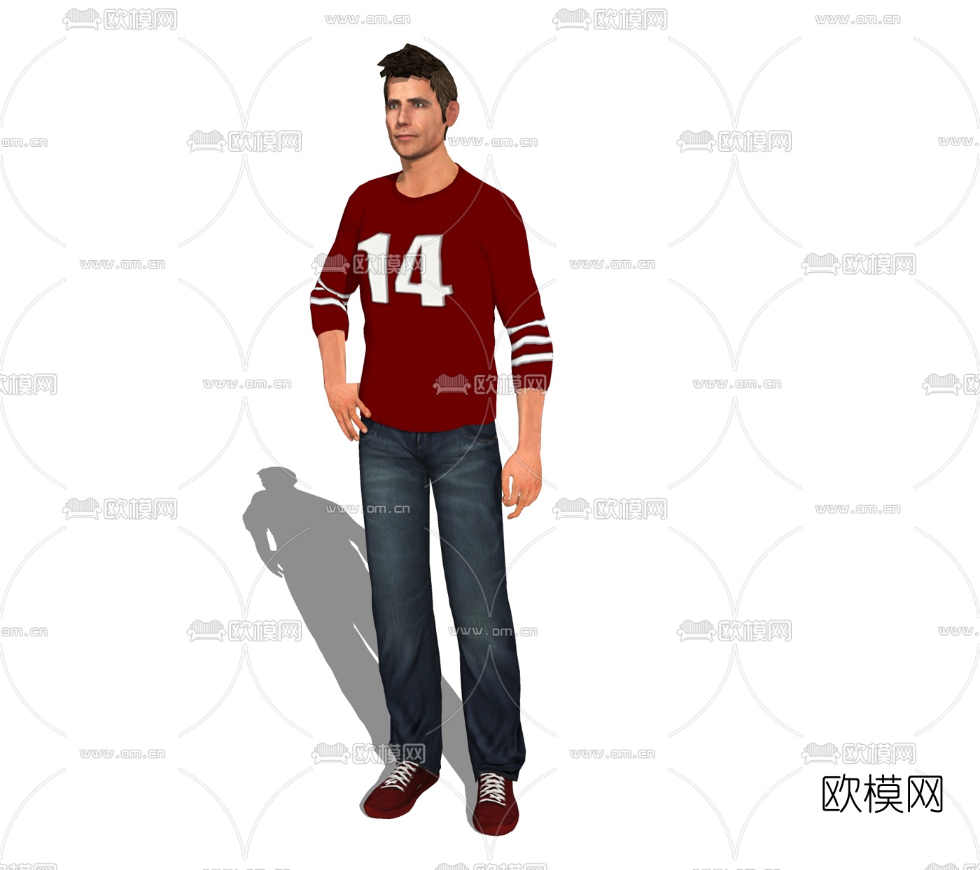 欧式人物免费su模型下载